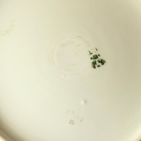 Vintage Antique 1800s 1900s Plate, CT Carl Tielsch Austria Pink and Brown Rose - Picture 6 of 10